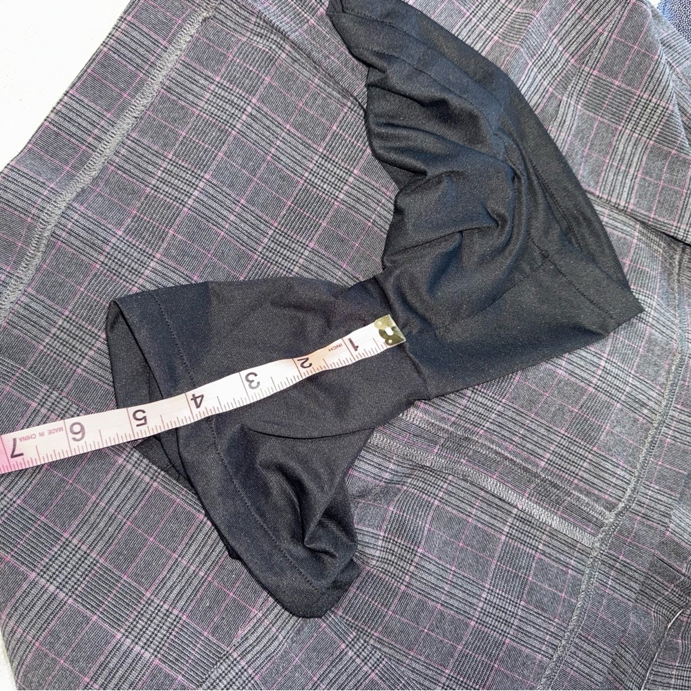 Tail Charcoal Pink Plaid Pleated Mini Skater Skort Golf Pickleball Tennis Sz 4 - Picture 7 of 10